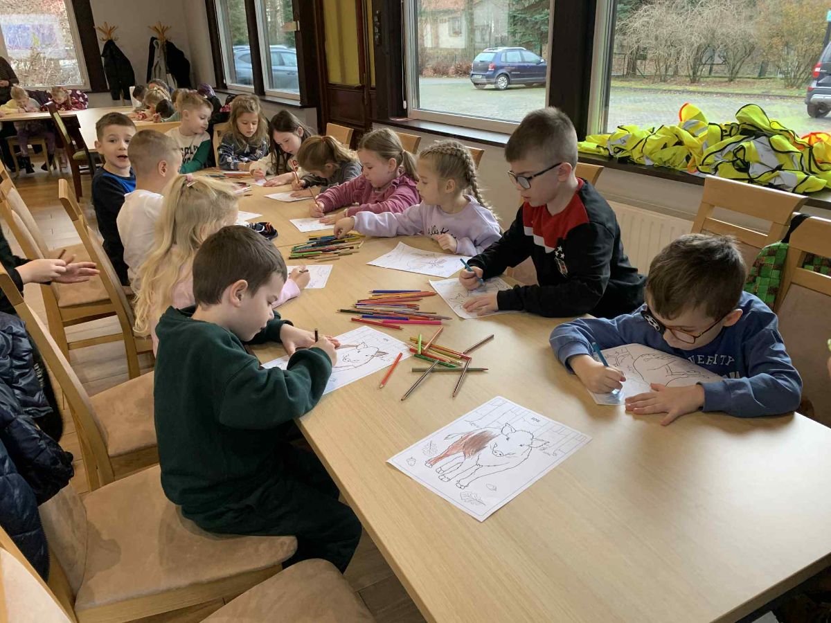 Zdjęcie: Lekcja przyrody w nadleśnictwie- Zuchy