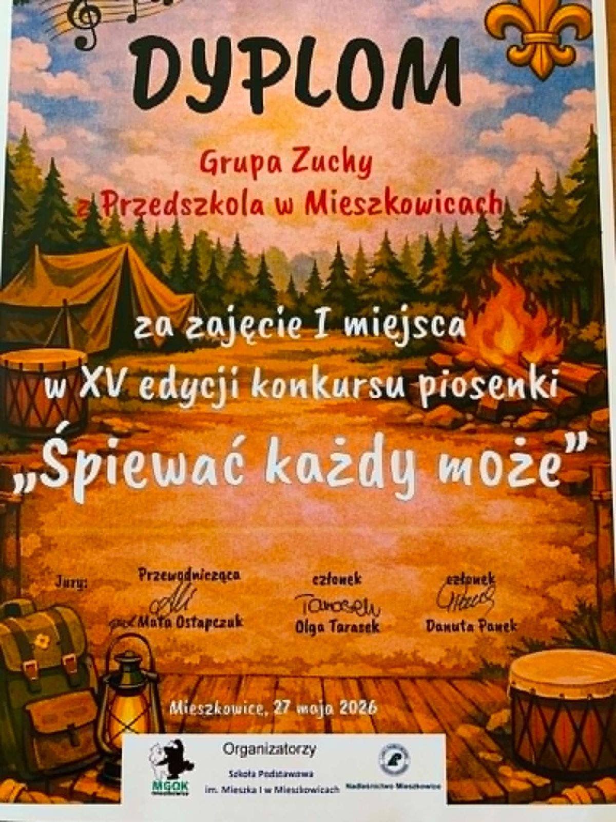 Zdjęcie: Grupa Zuchy- I miejsce w konkursie piosenki harcerskiej